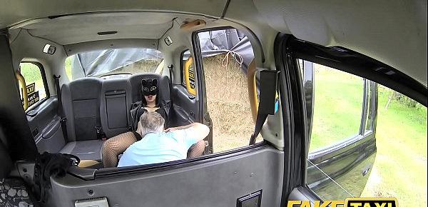  Fake Taxi Pussy cat role playing fantasy fuck for local MILF